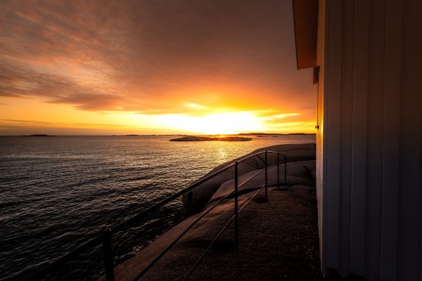 Kvällsbild över havet från Lysekil