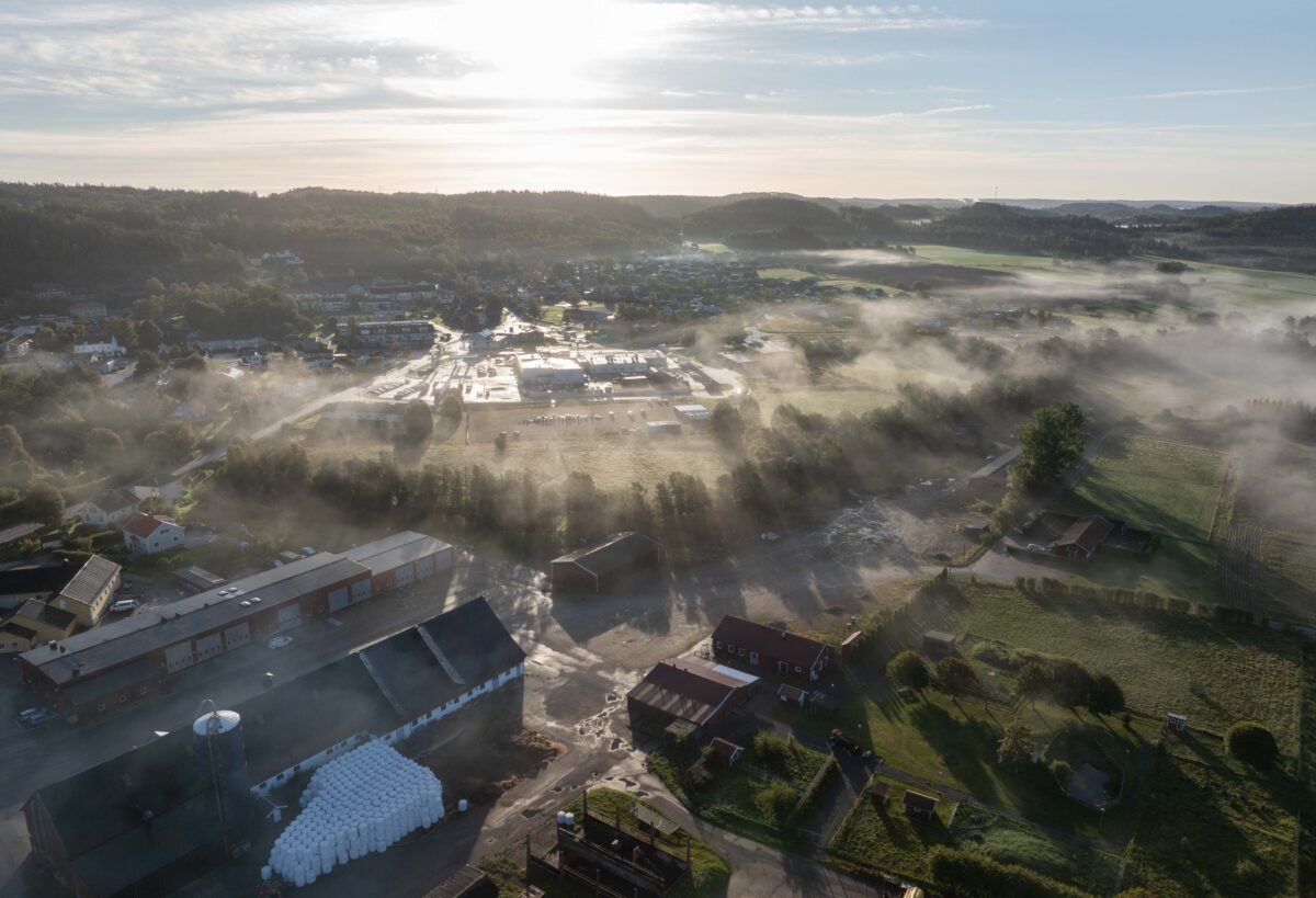 drönarvy över dingle landskap