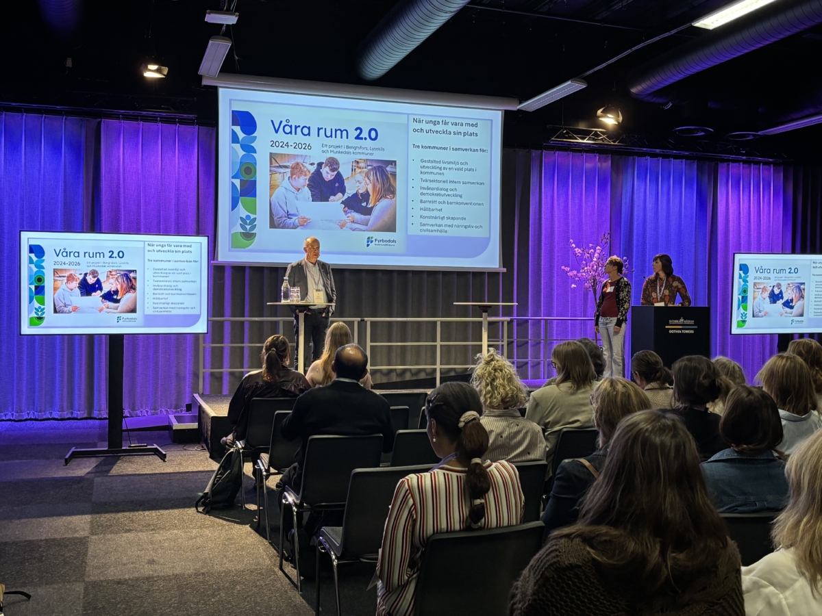 Presentation på scen och publik